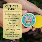 Badger Cuticle Cream, Deep Hydration for Dry, Cracked Cuticles & Hangnails, 100% Organic Cuticle Balm with Rich Shea Butter for Strong, Healthy Nails, Non-Greasy Cuticle Oil, .75oz Tin, 2-Pack