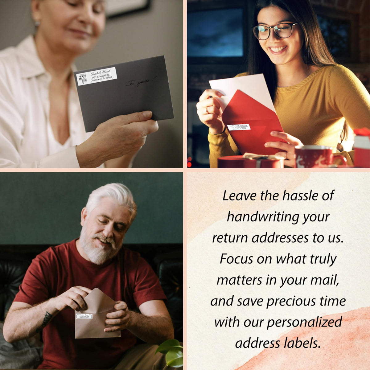 Personalized Return Address Labels - Custom Address Labels & Address Stickers for Envelopes - High Gloss Self-Adhesive Mailing Labels on Sheets (50-1000)