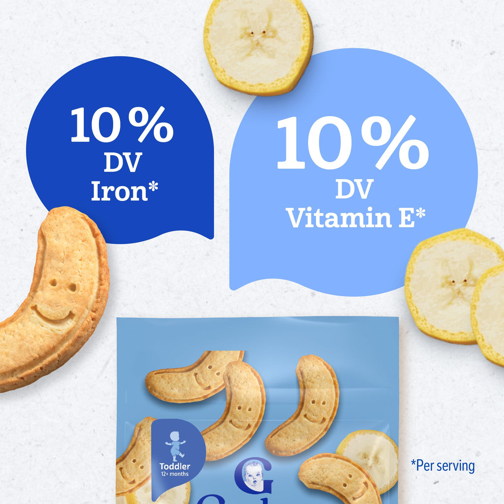 Gerber Toddler Banana Cookies Snack, 5 Oz, 4 Pack