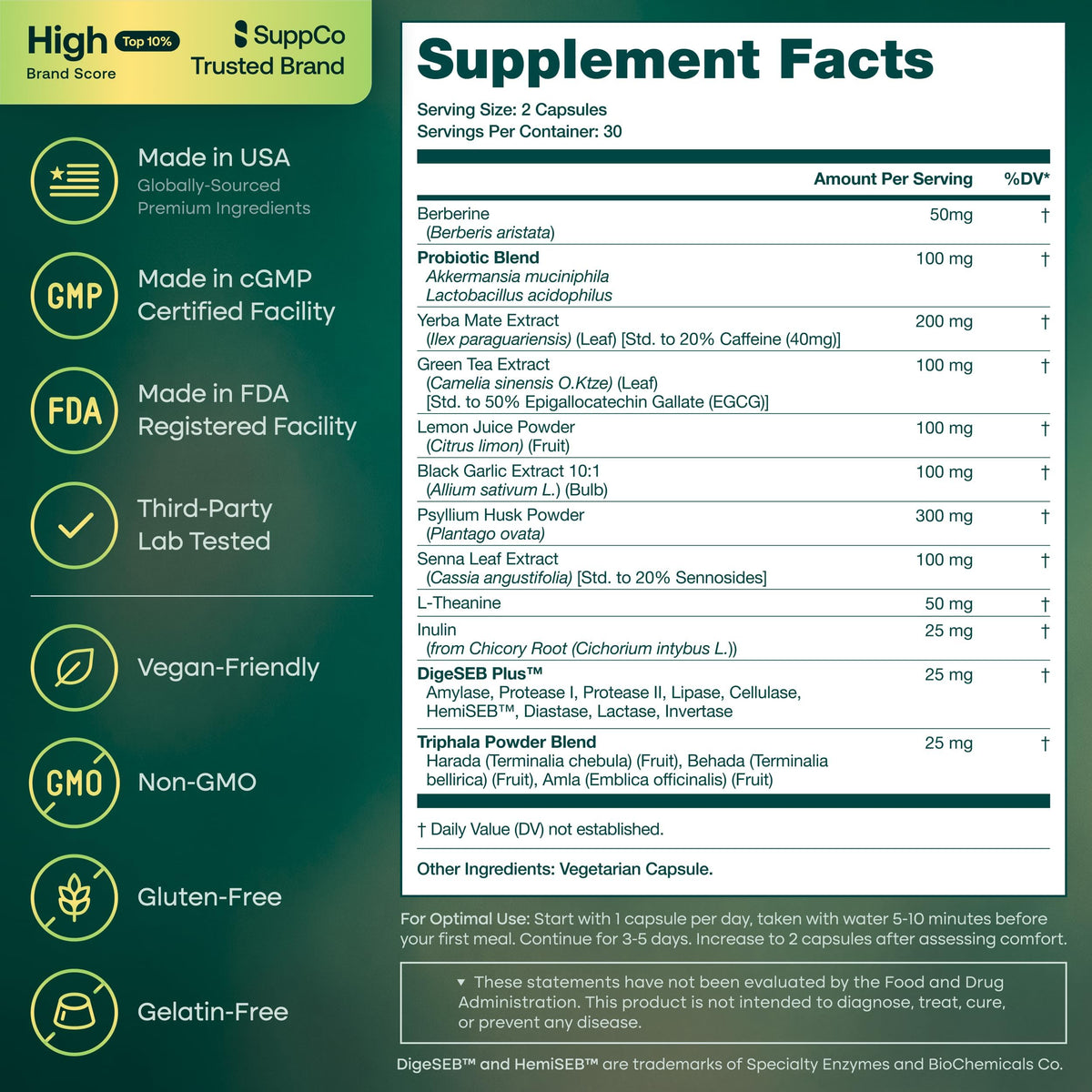 GLP-1 Colon Cleanse with Akkermansia and Berberine for Weight Management