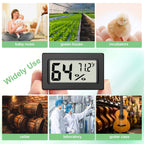 6-Pack Mini Hygrometer Indoor Humidity Meter Digital Thermometer