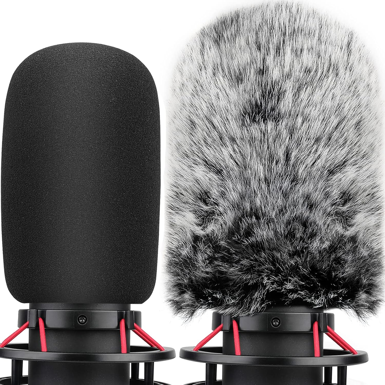 Buy now ChromLives Windscreen Microphone Wind Muff, Foam Wind Screen Wind Cover Compatible with Zoom H5 H6 Portable Handy Recorder Furry & Foam 2Pack Mic Cover for Hyper X at indiglob india