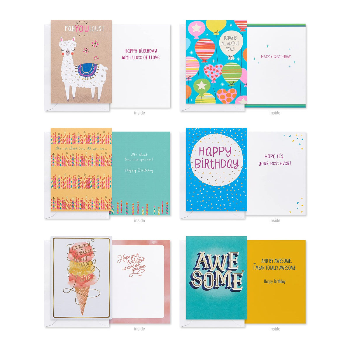 American Greetings 41-Count All-Occasion Greeting Card Pack, Assorted Colorful Designs