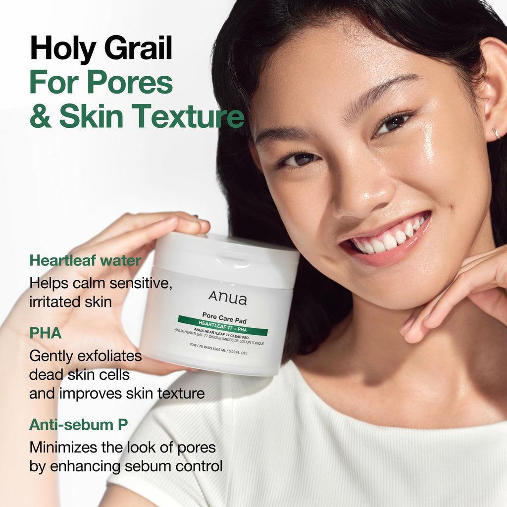 Buy now ANUA Heartleaf 77 Toner Pad 70 Sheets, PHA Dead Skin Care Low pH with Korean toner pads, Daily exfoliating, Quick & Easy Facial Mask With Hearleaf, Korean Skin Care at indiglob india