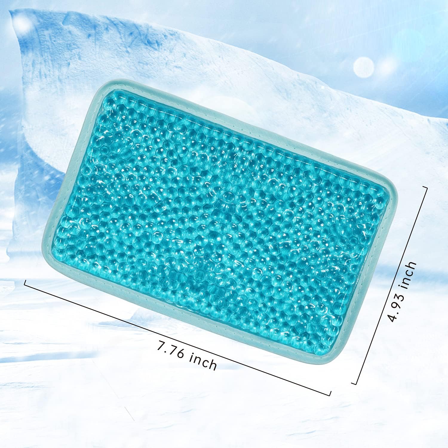 Buy now Gel Beads Ice Pack Ice Bag with Strap-1 Pack Reusable Hot & Cold Pack Compress for Knee, Shoulder, Foot, Back, Ankle, Neck, Hip, Elbow, Wisdom Tooth-7.76''x4.93''(Blue) at indiglob india