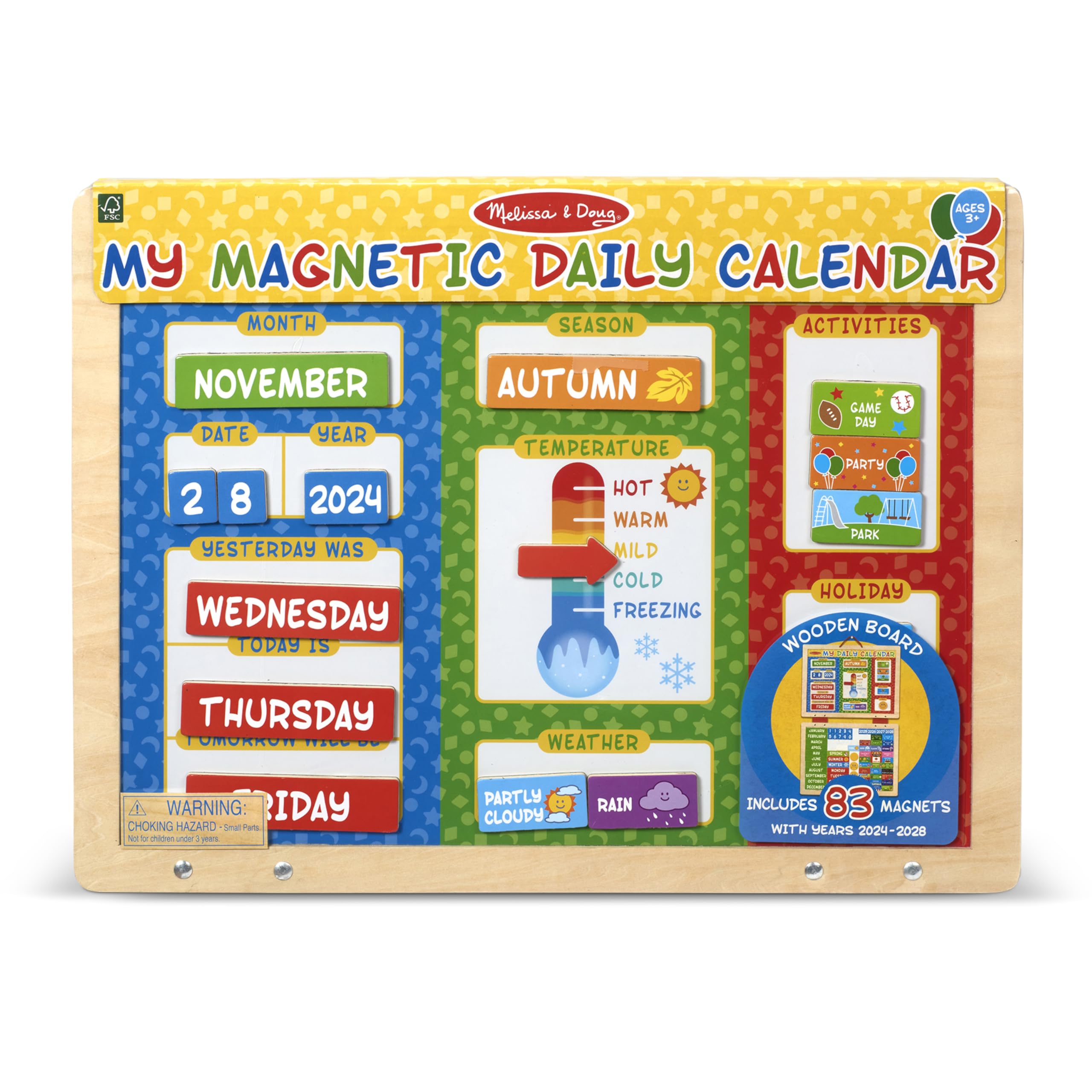 Buy now Melissa & Doug My First Daily Magnetic Calendar, Classroom Calendar for Kids Activities with Weather & Seasons, Preschool Toys for Girls & Boys Ages 4+ at indiglob india
