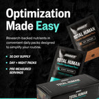 ONNIT Total Human Daily Multivitamin Packs for Men & Women, 30-Day Supply | Comprehensive day & night capsule packs; vitamins, minerals & herbs for daily wellness; 60 packs, 30-day supply, men & women