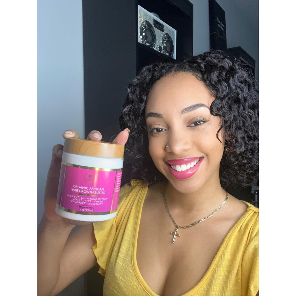 Chebe Hair Growth and Thickening Butter - Ayurvedic Deep Conditioner with Shea, Cocoa, Mango Butter, Fenugreek, and Rosemary for All Hair Types, 8 oz