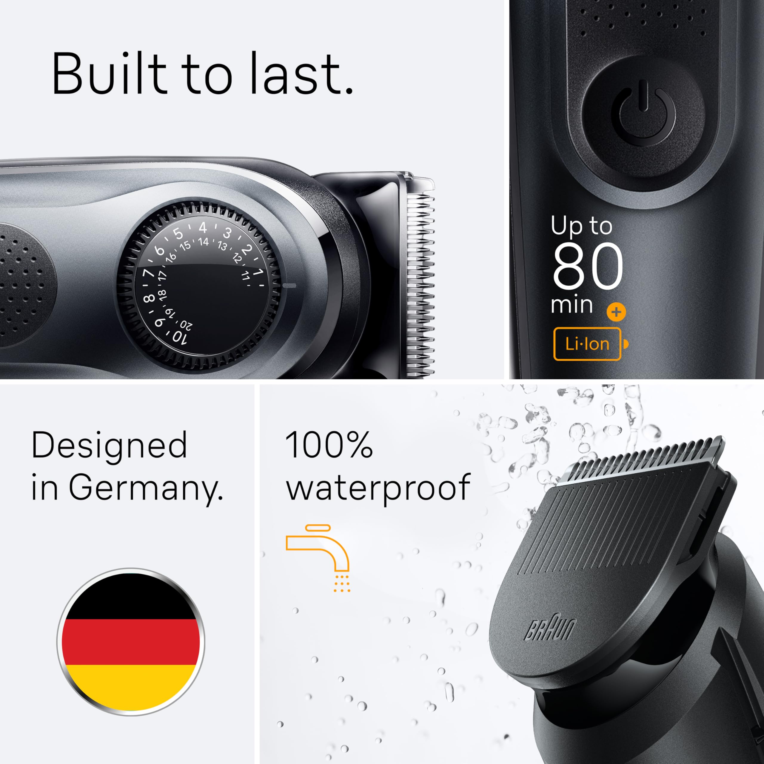 Braun All-in-One Style Kit Series 5 5471, 8-in-1 Trimmer for Men with Beard Trimmer, Body Trimmer for Manscaping, Hair Clippers & More, Ultra-Sharp Blade, 40 Length Settings, Waterproof