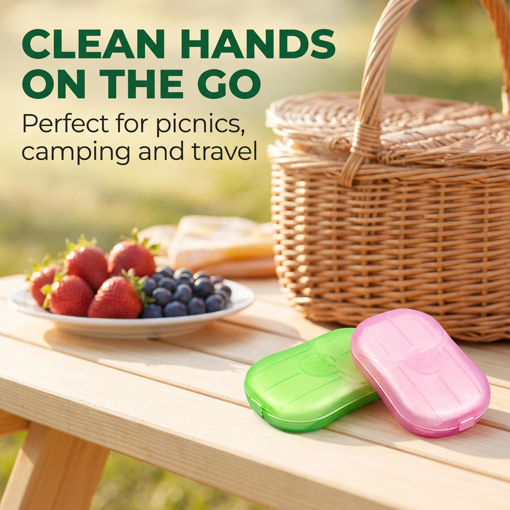 Disposable Soap Sheets Paper 5 Boxes Hand Cleaner Fragrance Mini Soap Paper for school Indoor, Outdoor, Travel, Camping Hiking，Paper Soap，Travel Soap,Foot and Hand Care