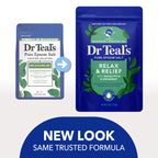Dr Teal's Pure Epsom Salt, Relax & Relief with Eucalyptus and Spearmint, 3 lb (Pack of 4)