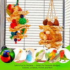 2pcs Bird Toys for Parakeets,Parrot Cage Chewing Hanging Toy
