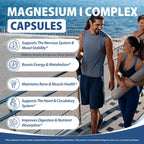 1000mg Magnesium Complex for Women & Men, 120 Capsules