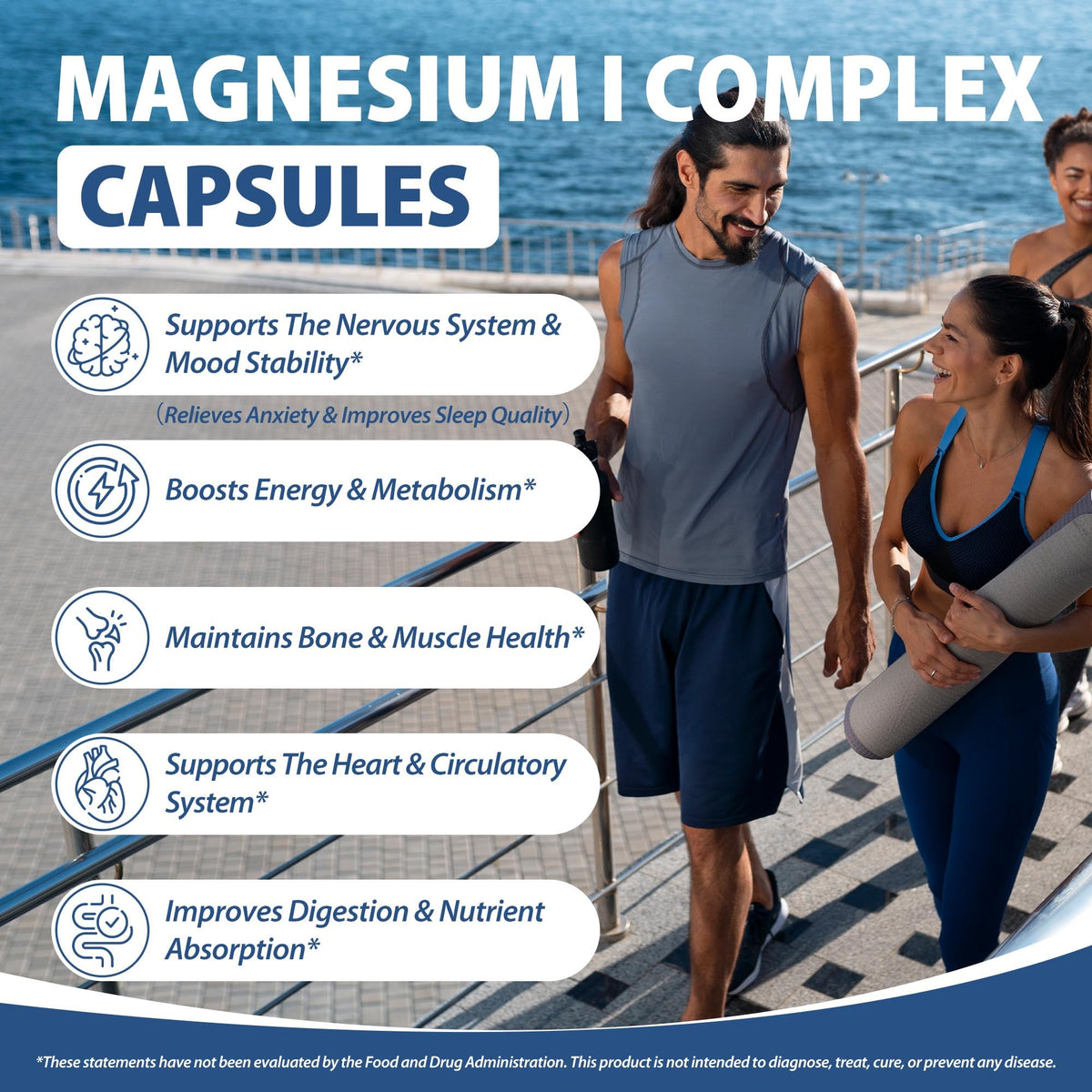 1000mg Magnesium Complex for Women & Men, 120 Capsules