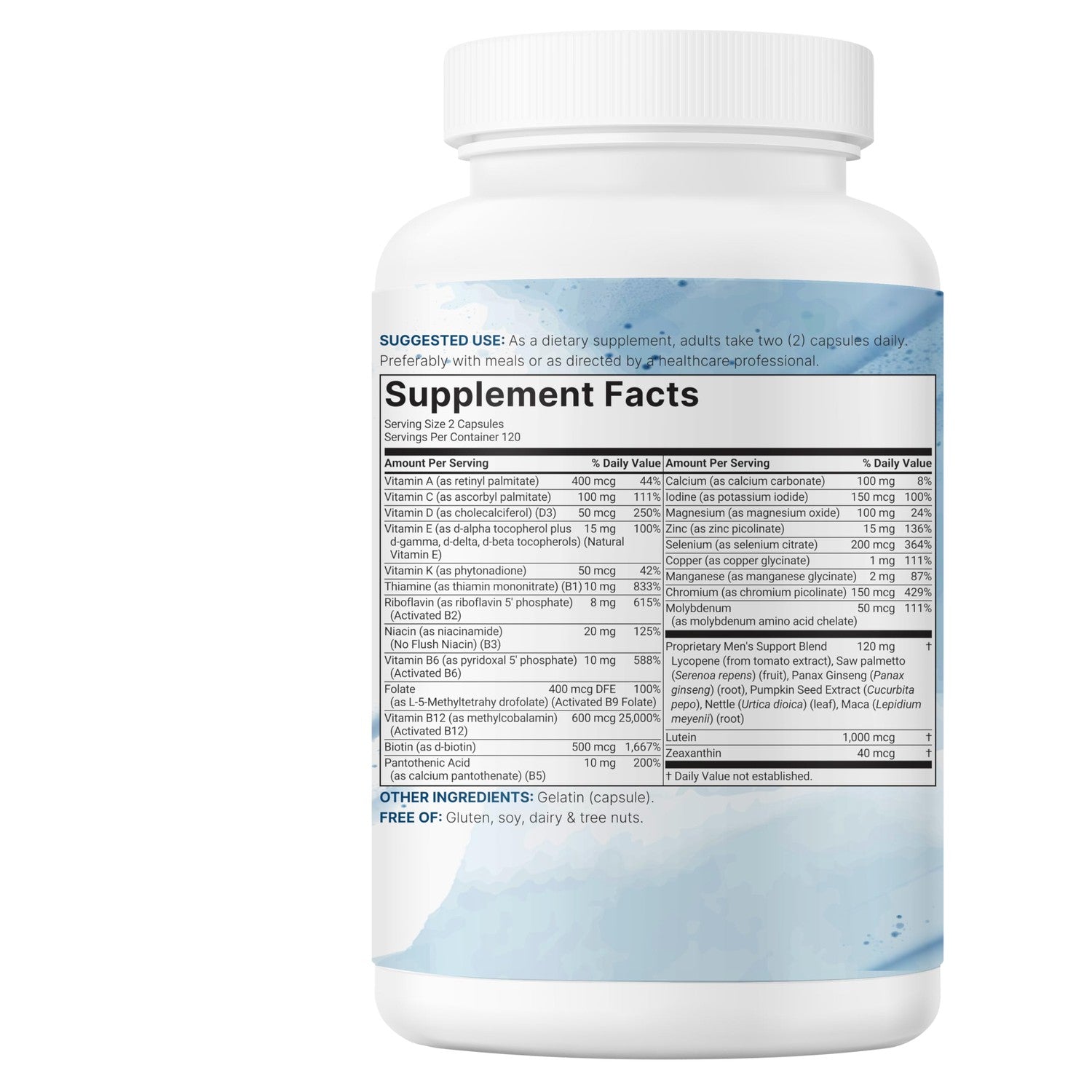 Micro Ingredients Pure Methylated Multivitamin for Men, 240 Capsules | 30 Essential Nutrients with Activated B Complex & Methylfolate + Saw Palmetto, Ginseng, Maca, Lycopene, Vitamin D3 & Zinc