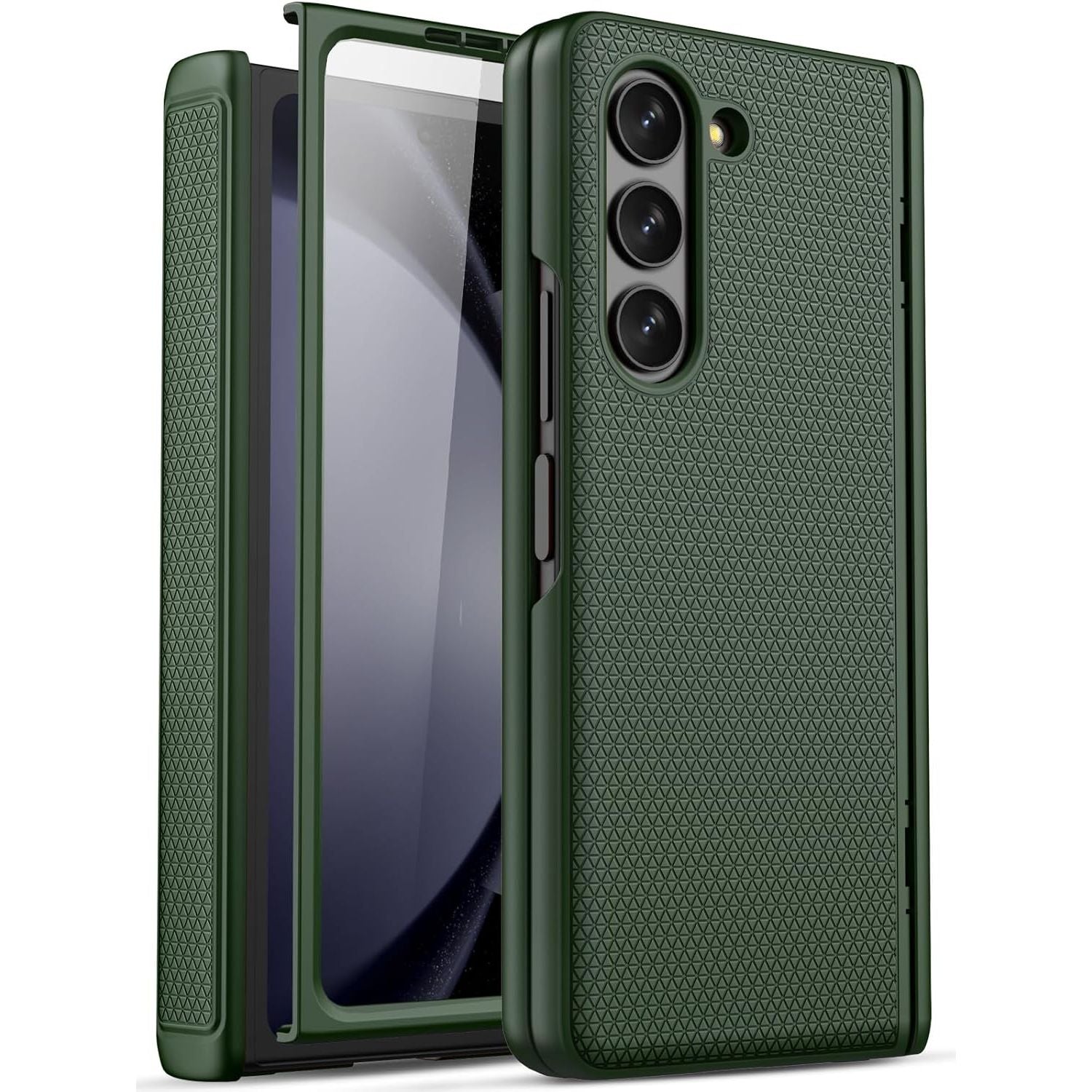 Buy now for Samsung Galaxy Z Fold 5 Case with Screen Protector & Hinge Protection, Slim Fit Shockproof Lightweight Durable Hard PC Cover Phone Case for Samsung Galaxy Z Fold 5 5G 2023, Black Z Fold 5 Slim Case Green at indiglob india