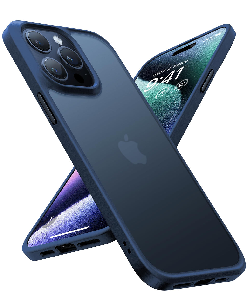 Buy now TORRAS Tough Shockproof for iPhone 13 Pro Case, [Military-Grade Drop Tested] Ultra-Durable Matte Hard PC Back with Soft Silicone Edge Slim Protective for iPhone 13 Pro Phone Case,Translucent Black at indiglob india