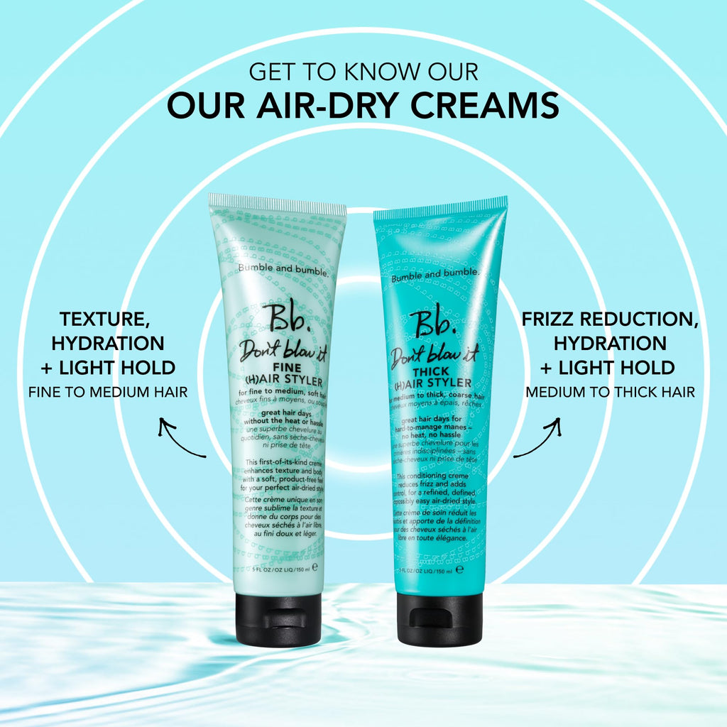 Bumble and bumble. Don't Blow It Thick (H) air Styler Air Dry Cream | Anti Frizz Hair Cream | Adds Hydration and Light Hold |For Medium to Thick Curly, Wavy, Straight Hair Types, 5 Fl Oz