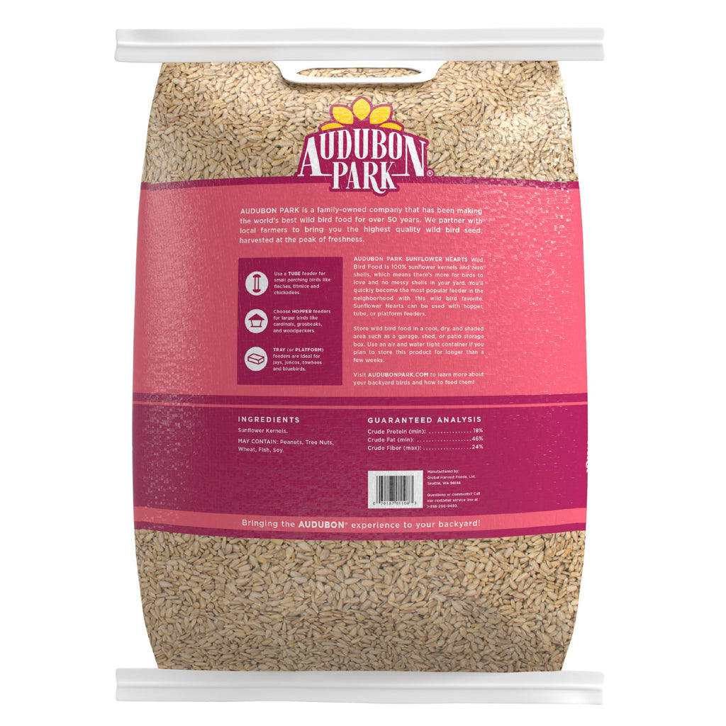 Audubon Park Sunflower Hearts Wild Bird Seed, 15-lb.