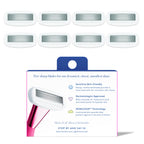 Athena Club Women's Razor Blade Refills, 5-Blade Cartridges, 8 Count | Shea Butter & Hyaluronic Acid Infused Stainless Steel Razors for Women , Great for Sensitive Skin , 8-Pack Refill