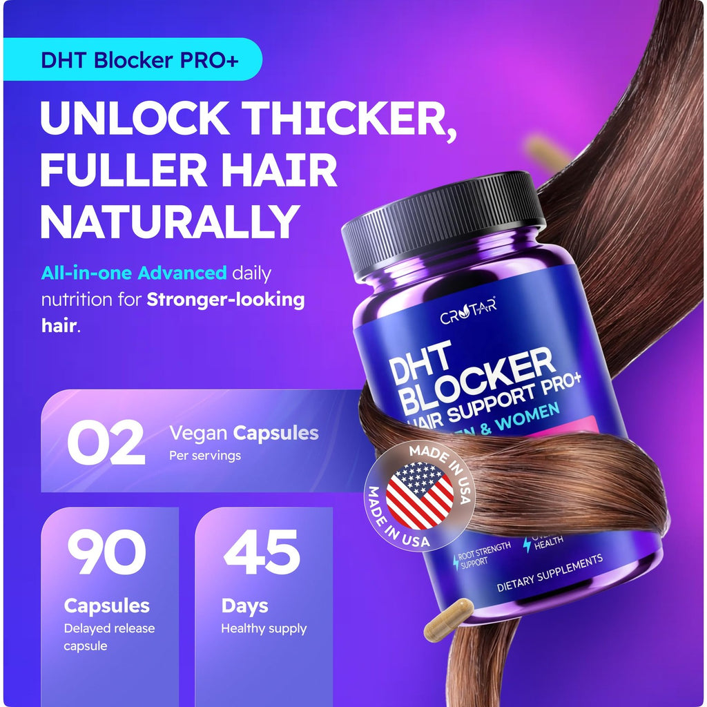 Crotar DHT Blocker for Men & Women Hair Growth Supplement Saw Palmetto