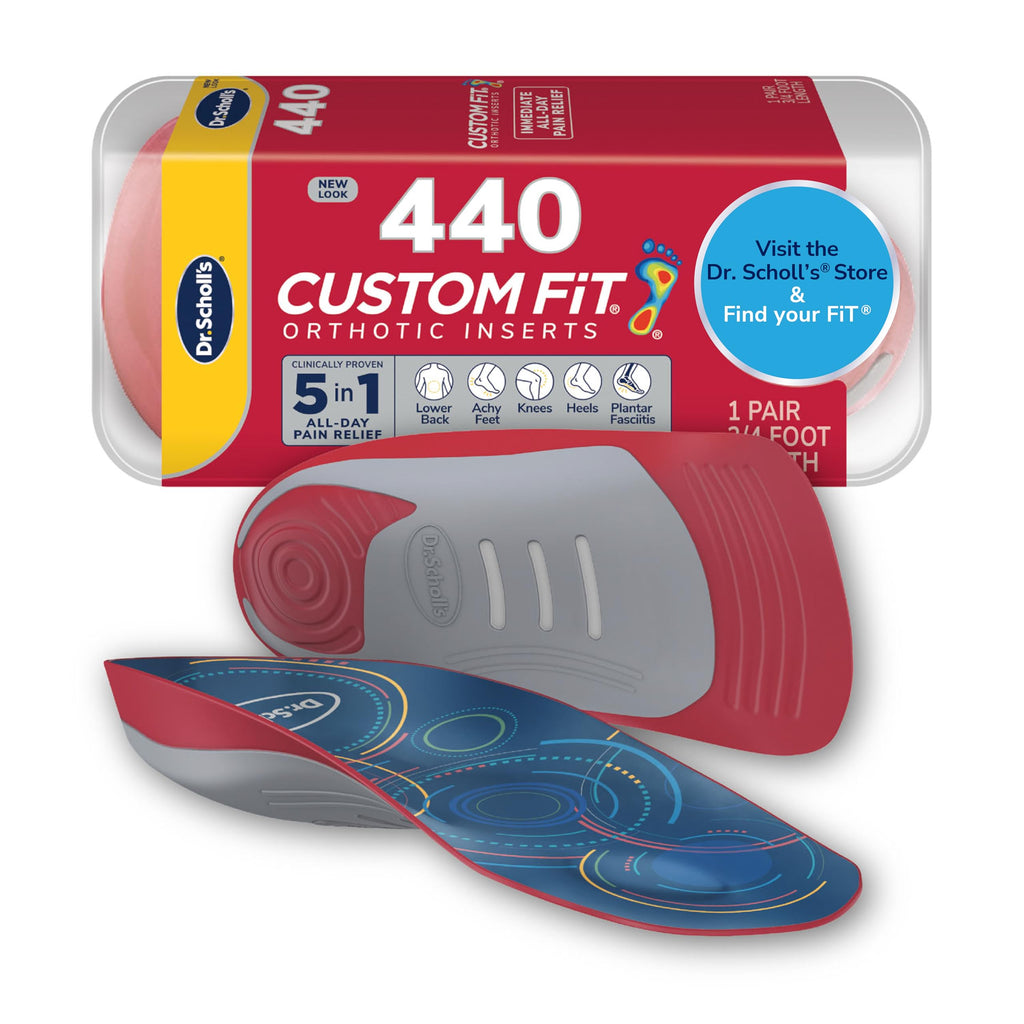 Dr. Scholl’s Custom Fit Orthotics 3/4 Length Arch Support Shoe Inserts
