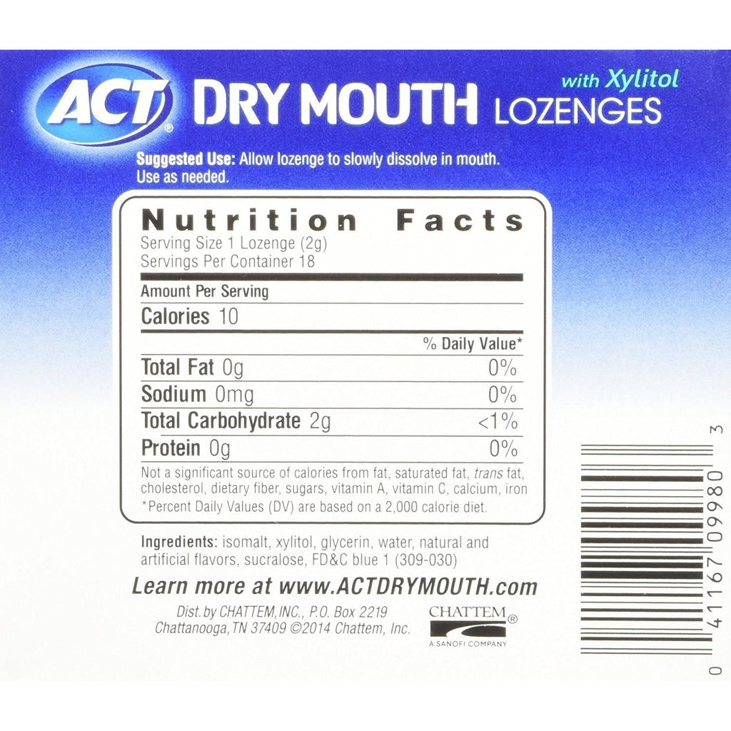 Buy now ACT Dry Mouth Lozenges With Xylitol 18 Count (Pack of 1) (Packaging May Vary) at indiglob india