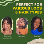 Locsanity Interlocking Tool for Microlocs - Curved Ergonomic Retightening Tool for Dreadlocks, Sisterlocks & Medium Locs Maintenance - DIY Hair Tool Kit