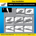 Buy now Rain-X 830122 Silicone Endura Wiper Blades, 22 Inch Windshield Wipers (Pack of 1), Automotive Replacement Windshield Wiper Blades With Two Times Longer-Lasting Resilient Silicone Rubber Squeegee at indiglob india