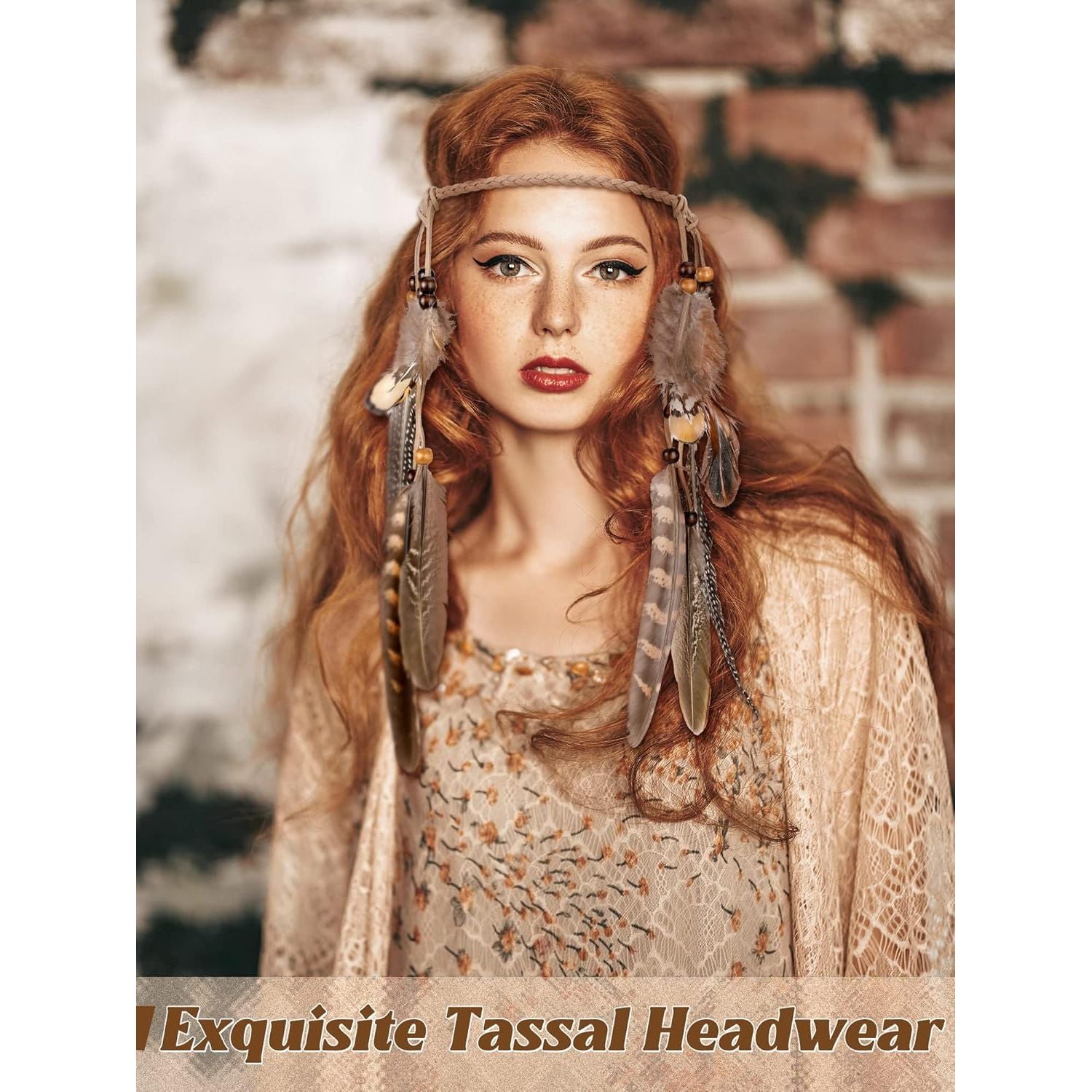 Buy now XunYee Feather Hippie Headband for Women - Indian Feather Hair Accessories for Costume (Classic Style) at indiglob india