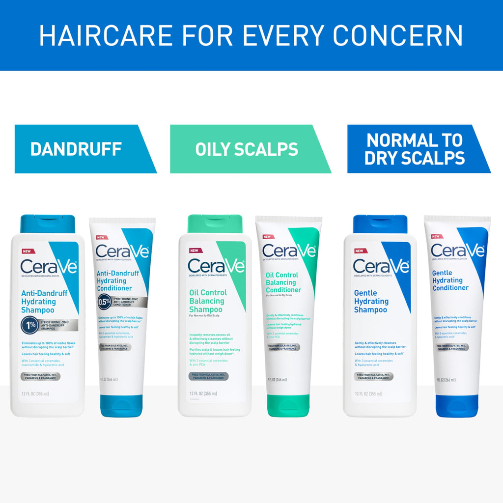 CeraVe Oil Control Shampoo, Clarifying Shampoo with Hyaluronic Acid, 12oz | Sulfate-Free Oily Hair Formula with Ceramides Deeply Purifies To Remove Excess Oil While Delivering Lightweight Hydration