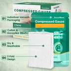 SuccorWare 8 Packs Sterile Compressed Gauze with Z-Folded - Wound Gauze for Bleed Stop, 4.5" x 4.1 Yards, 6-Ply - for First Aid Kit,Medical Trauma Kit, IFAK Supplies Refill