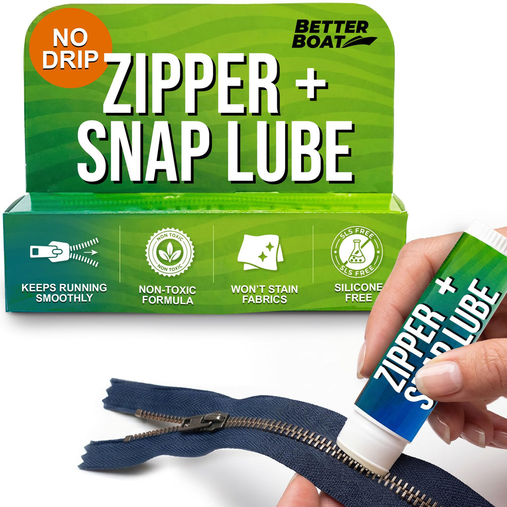 Zipper Wax Zip Lube, Marine Grade Zipper Lubricant Stick and Tool for Boat