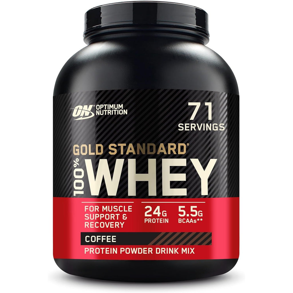 Buy now Optimum Nutrition Gold Standard 100% Whey Protein Powder, Strawberry Banana, 5 Pound (Packaging May Vary) at indiglob india
