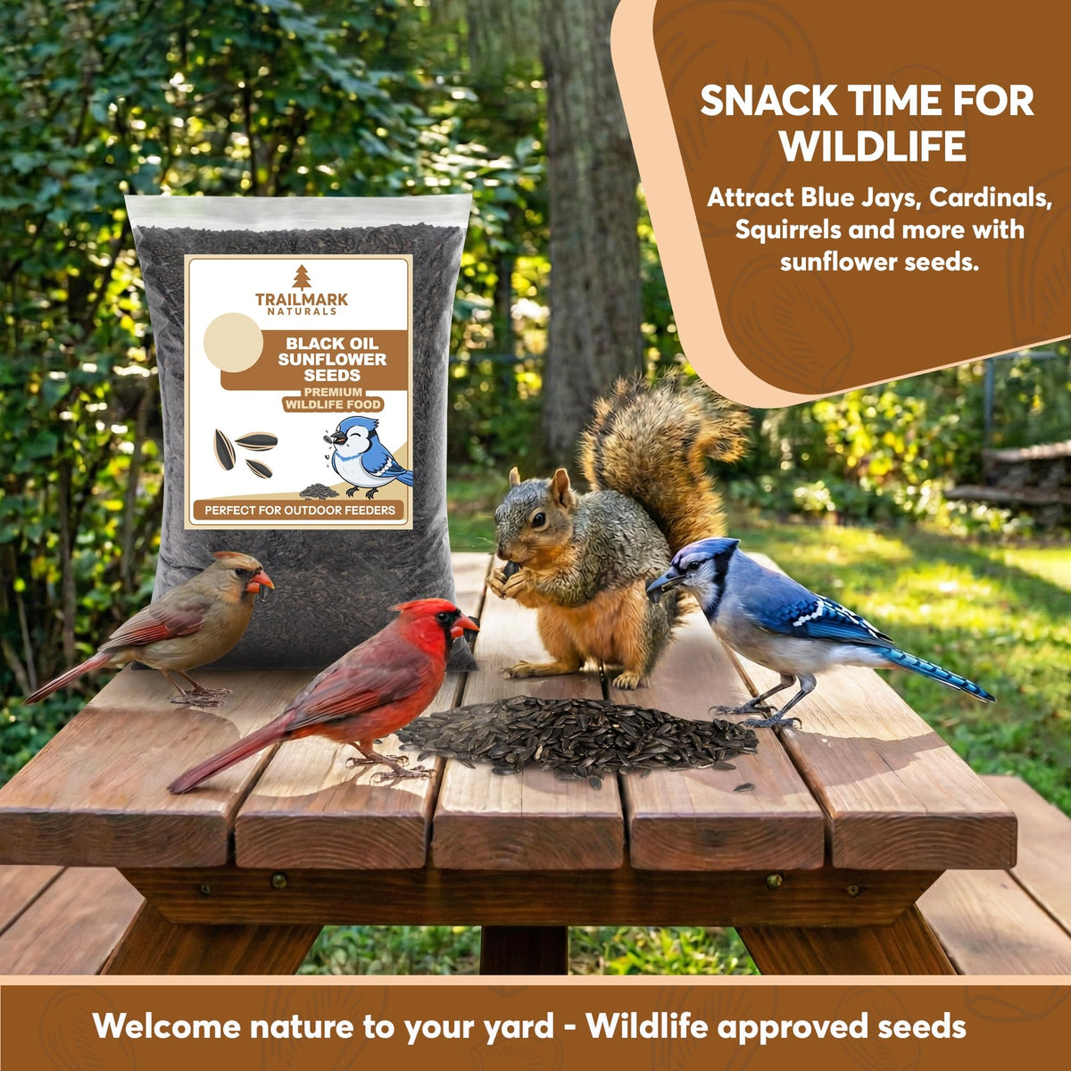 3 LB Black Oil Sunflower Seeds for Birds – Premium Wildlife & Bird Food – Grown in USA - Black Oil Sunflower Seeds for Wild Birds and Backyard Feeders