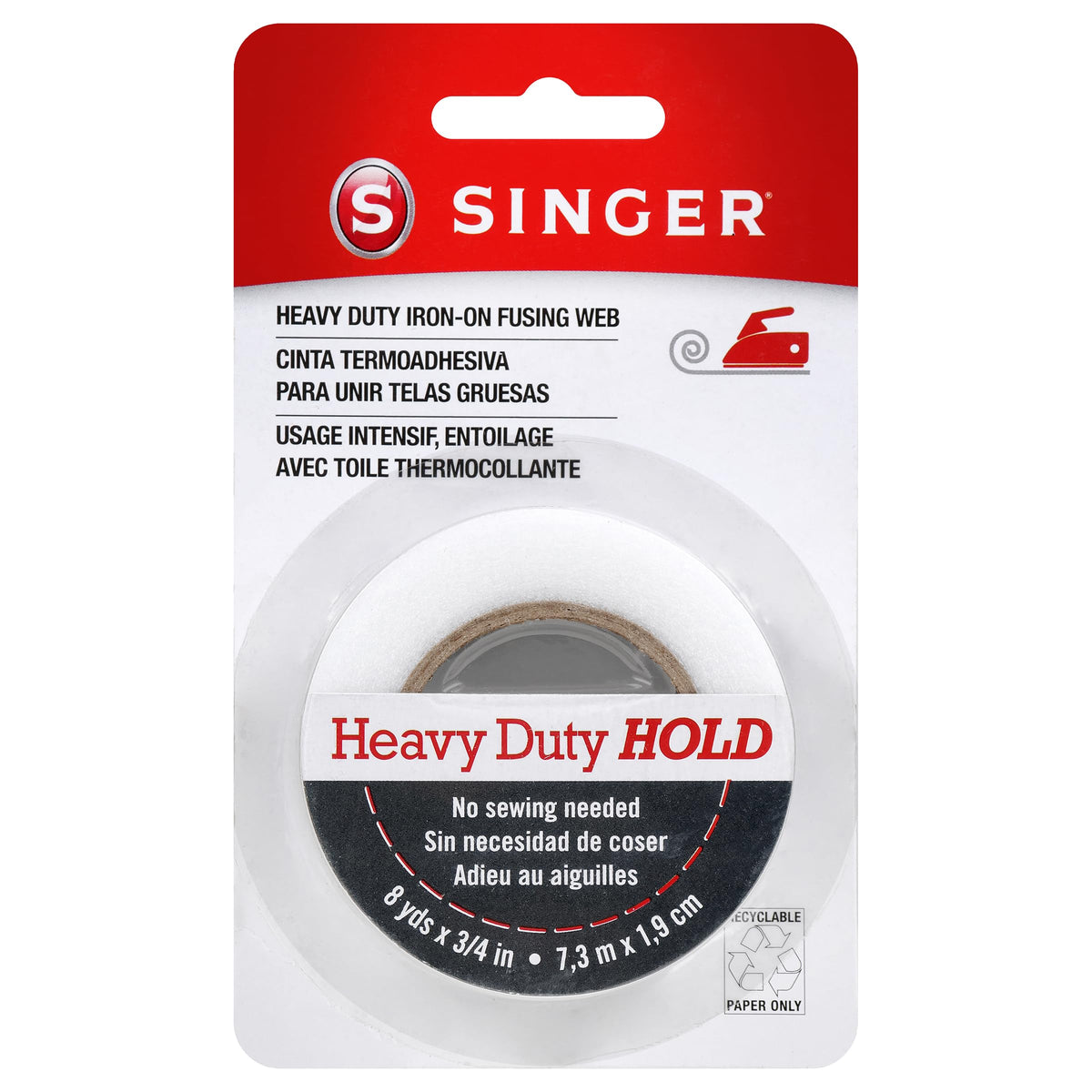 SINGER Heavy Duty Iron-On Fusing Web, ¾” x 8 yds