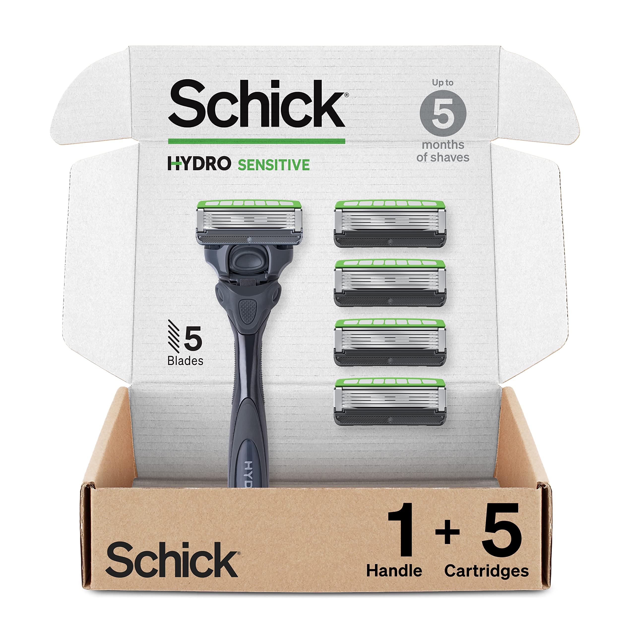 Schick Hydro Sensitive 12 Count Razor Refills and Cremo Cooling Shave Cream 2 Pack