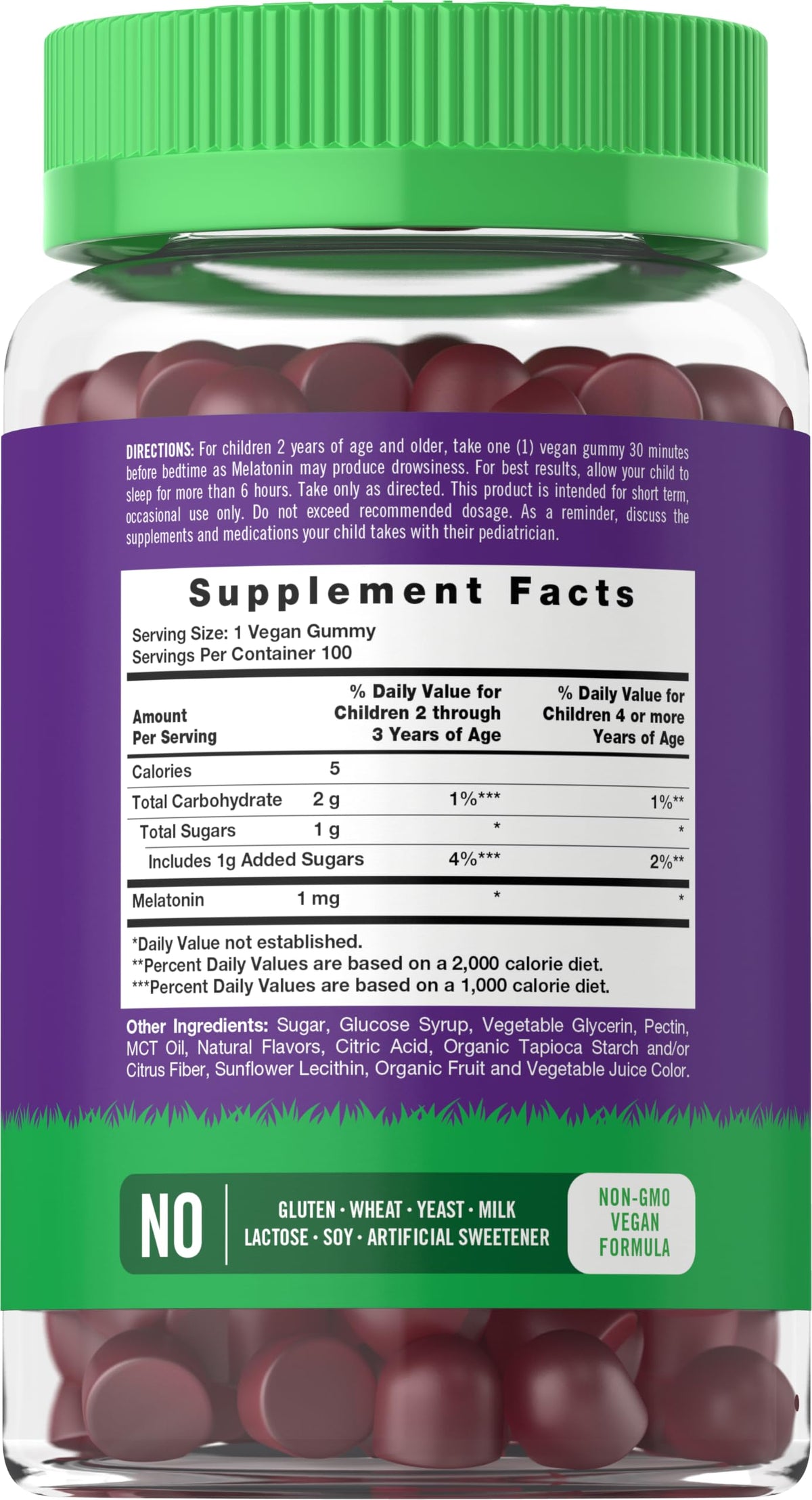Carlyle Kids Melatonin Gummies | 100 Count | Fruit Flavor Gummy