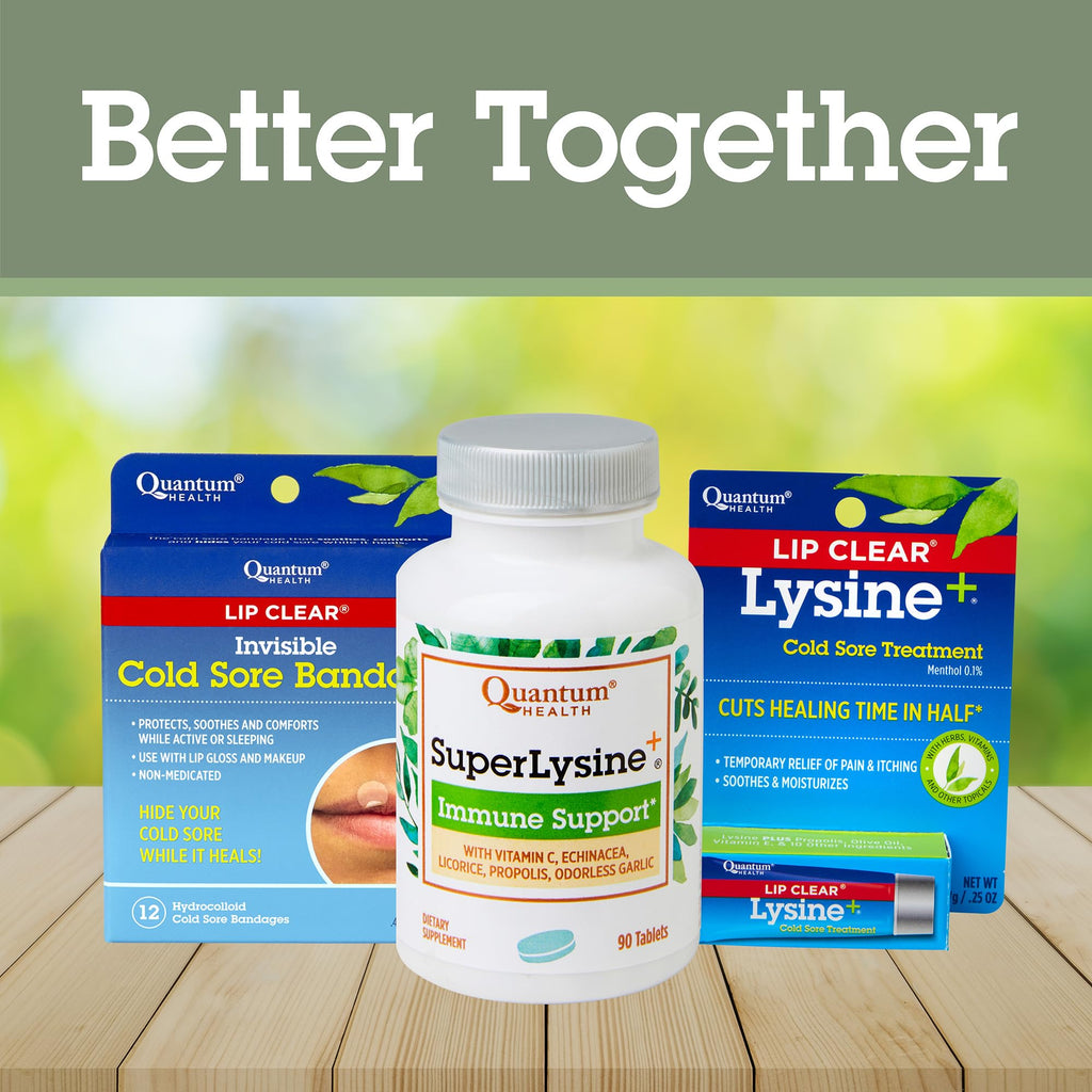 Quantum Health SuperLysine+ 1500mg L-lysine Immune Support 90 Tablets | Essential Amino Acid, Vitamin C, Echinacea, Licorice, Bee Propolis & Odorless Garlic, Daily Formula