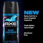 AXE Fine Fragrance Collection Body Spray Blue Lavender Freshness 2.9 oz | For nights out, Helps stay fresh & confident, With odor defense, Blue Lavender
