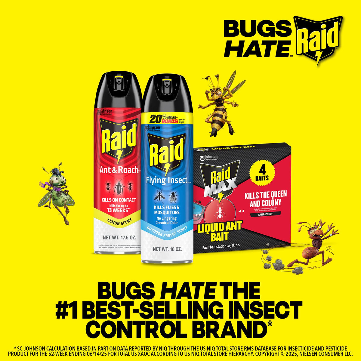 Raid Flying Insect Killer, Bug Spray for Indoor & Outdoor Use, 18 oz