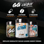 Gamer Supps GG® Energy - Anime Girl Thigh (100 Servings) - Keto Friendly Gaming Energy and Nootropic Blend, Sugar Free + Caffeine + Vitamins + Immune Support, Powder Drink