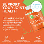 Qunol Turmeric 500mg Gummy, Ultra High Absorption Turmeric Curcumin, 90 ct | Delicious Vegan & Gluten Free Supplement that Supports Joint Health and Healthy Inflammation Response, Rich Tangerine Flavor