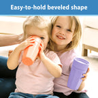 Dr. Brown's Milestones Cheers360 Spoutless Cup, Coral and Purple, 2-Pack