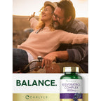Carlyle Resveratrol Complex - 180 Capsules | Trans Resveratrol Supplement with Grape Seed Extract - Non GMO, Gluten Free