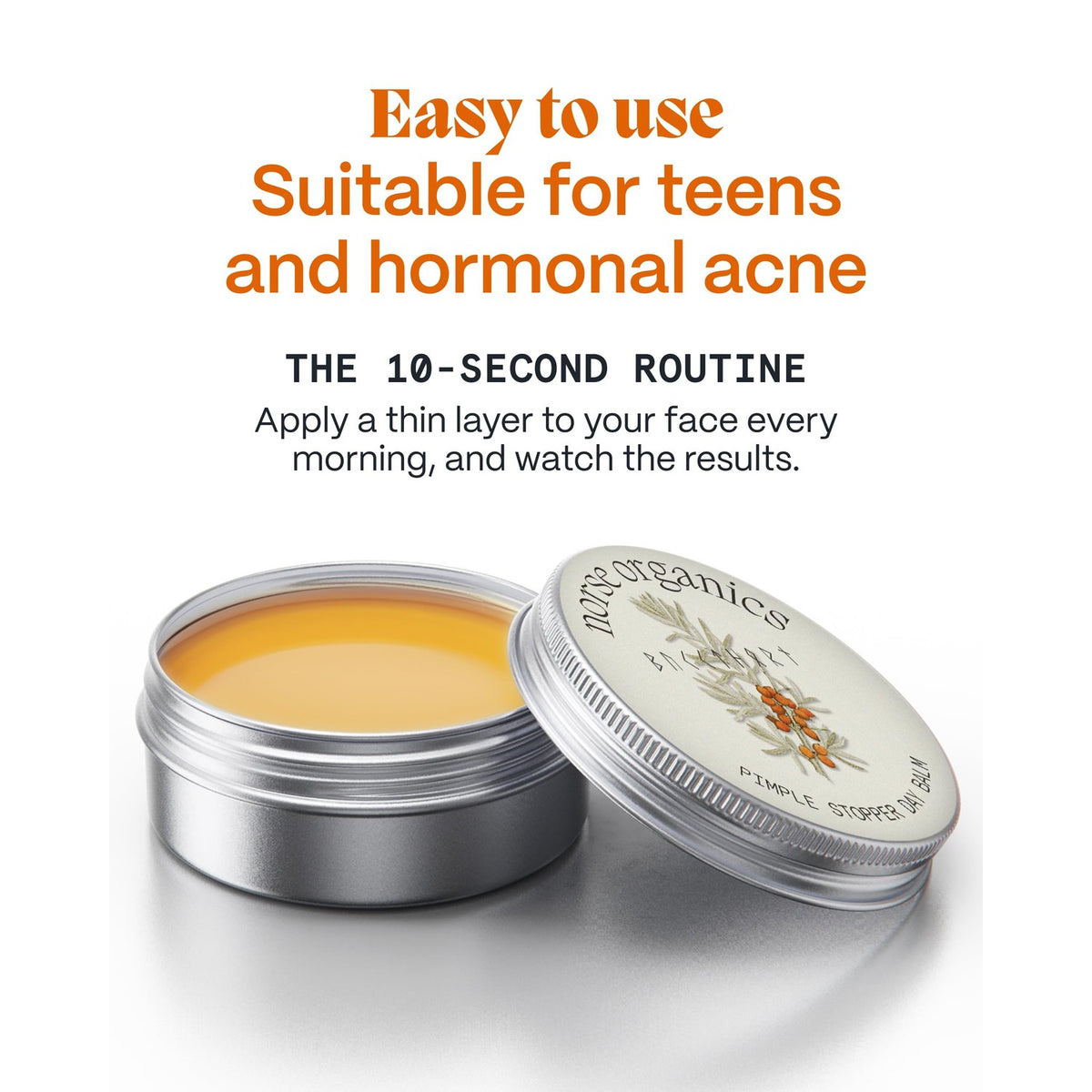Norse Organics Pimple Stopper Day Balm for Face (1 oz)