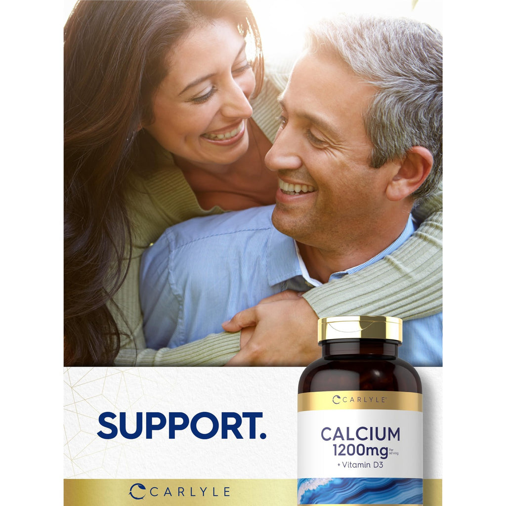 Carlyle Calcium 1200 mg with Vitamin D3 | 250 Softgels | Vitamin D3 1000 IU