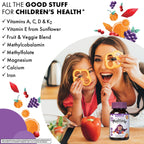 Bluebonnet Nutrition Rainforest Animalz Whole Food Based Multiple Chewable Tablets, Kids Multivitamin & Mineral, Vitamin C, D3, Iron, Gluten Free, Milk Free, Kosher, 90 Chewable Tablets, Mixed Flavors