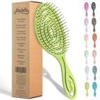 Buy now Ninabella Detangle Hair Brush for Women & Men - Does not Pull - Straightening Brushes for Straight & Curly Hair - Unique Spiral Detangling Hairbrush - Green at indiglob india