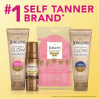 Jergens Natural Glow + Firming Daily Moisturizer Medium to Tan Skin Tones 7.5oz | Gradual Sunless Tanner, Collagen and Elastin, Firms Skin, Reduces Cellulite, Daily Moisturizer, Medium to Deep Skin Tone
